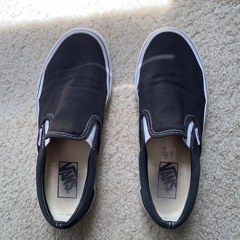 Black slip on vans womens 7.5